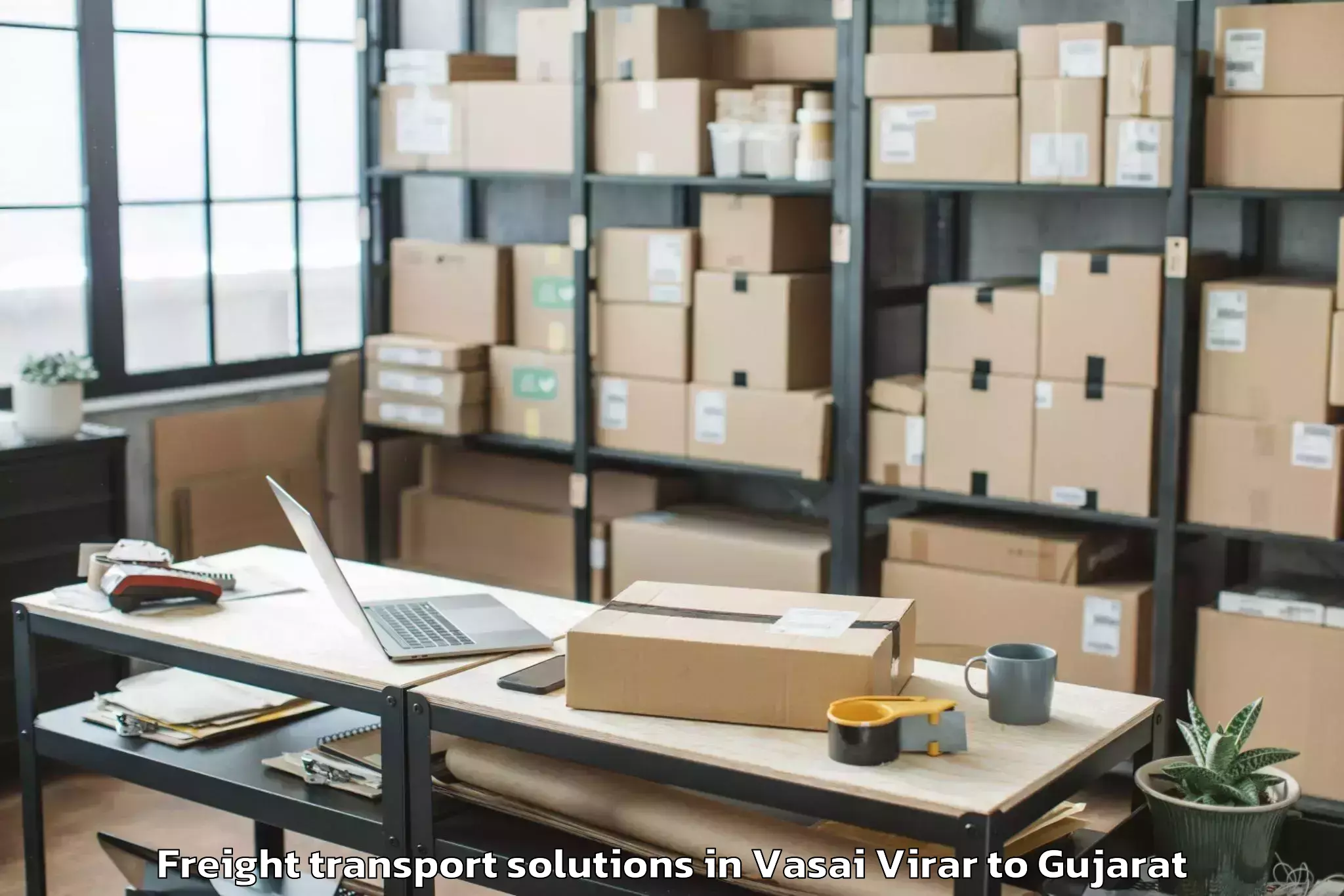 Book Vasai Virar to Lodhika Freight Transport Solutions Online